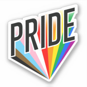 Progress Pride Burst Sticker