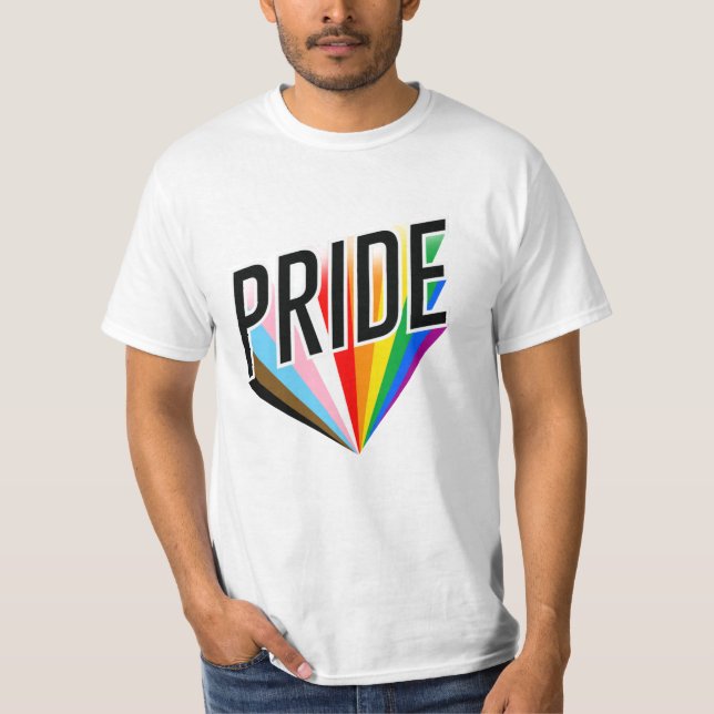 Progress Pride Burst T-Shirt (Front)