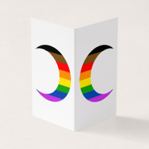 Progress Pride Crescent Moons Greeting Card