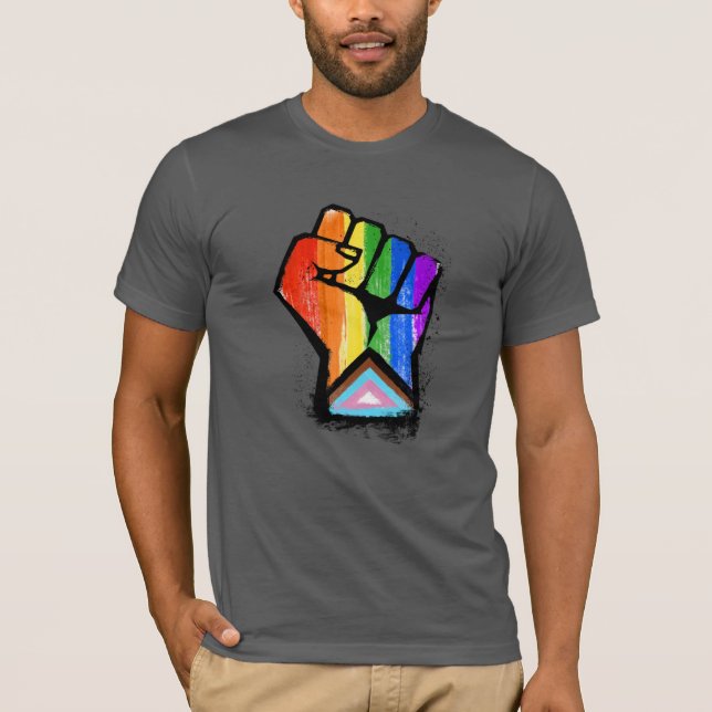Progress Pride Fist T-Shirt (Front)