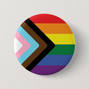 Progress Pride Flag  2 Inch Round Button