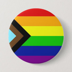 Progress Pride Flag 3 Inch Round Button