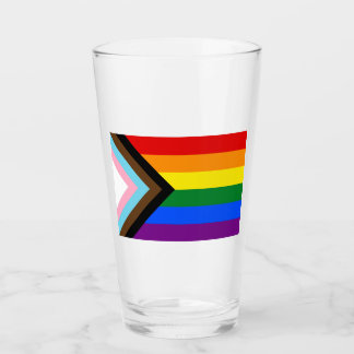 Progress Pride Flag LGBTQ+ Glass