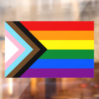 Progress Pride Flag LGBTQ+ Window Cling