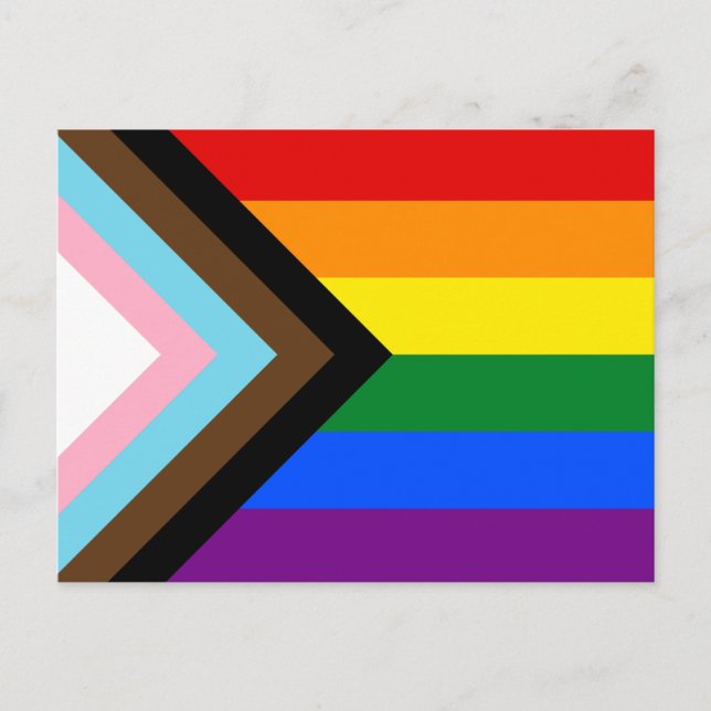 Progress Pride Flag Postcard (Front)