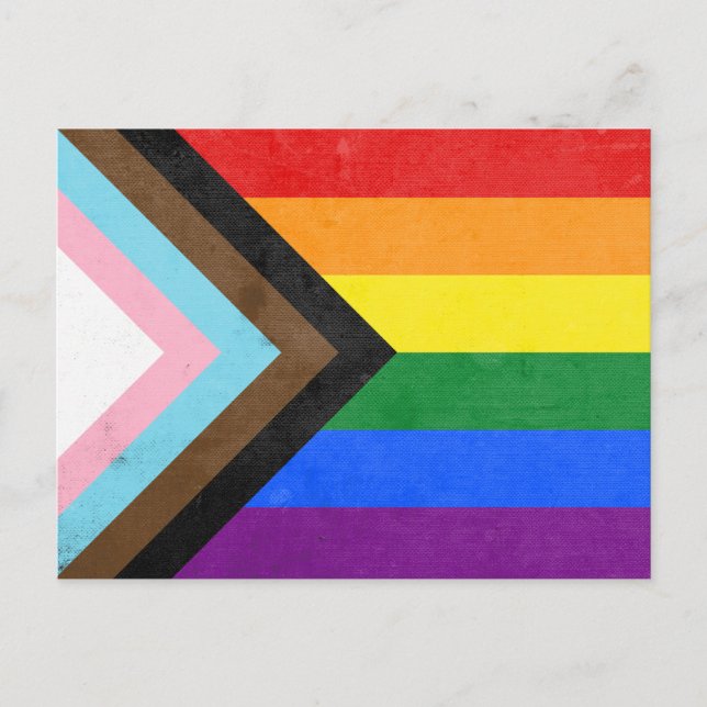 Progress Pride Flag Postcard (Front)