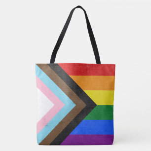 Progress Pride Flag Tote Bag