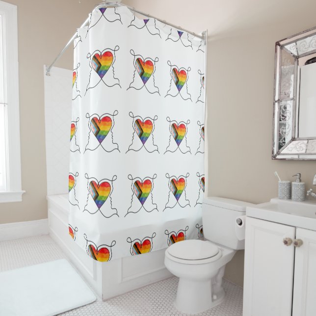 Progress Pride Heart Line Art (In Situ)