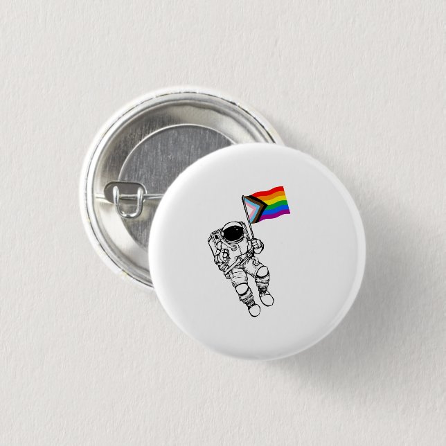 Progress Pride Moonman 1 Inch Round Button (Front & Back)