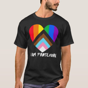 Progress Pride Rainbow Flag Inclusivity Heart  I A T-Shirt