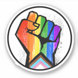 Progress Pride Resistance Circle Sticker