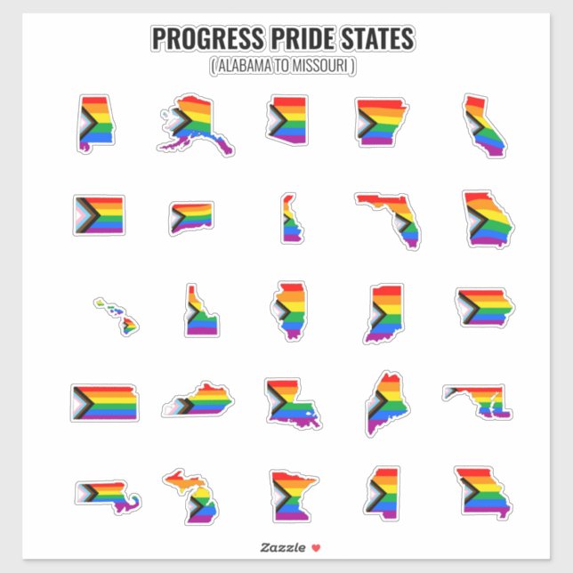Progress Pride States (A-M)  (Sheet)