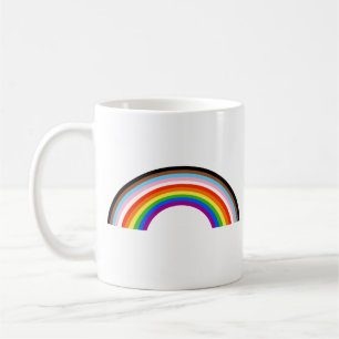 Progress Pride Striped Rainbow Arch Coffee Mug