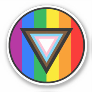 Progress Pride Triangle Circle Sticker