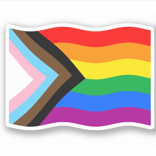 Progress Pride Waving Flag (Front)