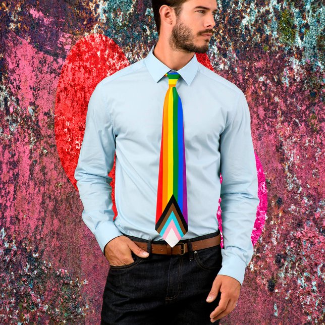 Progress Rainbow Flag & Pride Tie / LGBTQ (Creator Uploaded)