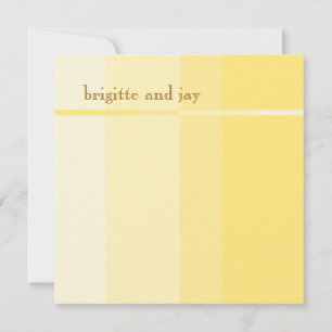 Progression jaune Faire-part de mariage moderne