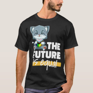Progressiv Pride Cat  Transgender Genderqueer T-Shirt