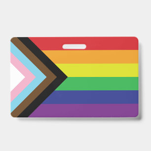 Progressive LGBTQIA Flag Badge