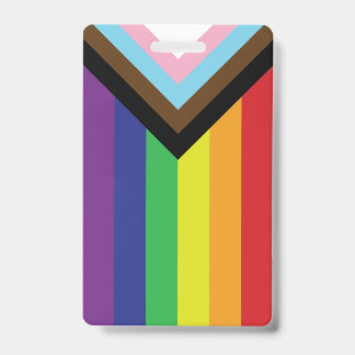 Progressive LGBTQIA Flag Badge