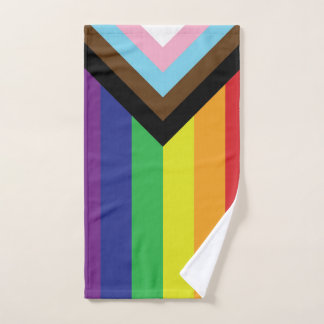 Progressive LGBTQIA Flag Hand Towel