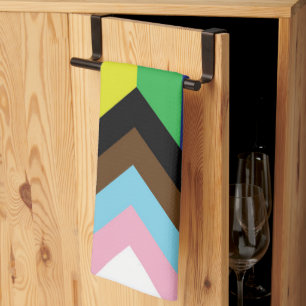 Progressive LGBTQIA Flag Kitchen Towel