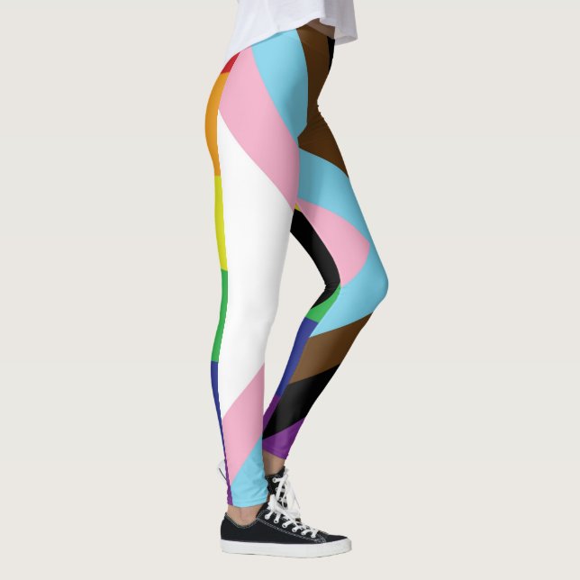 Progressive LGBTQIA Flag Leggings (Right)