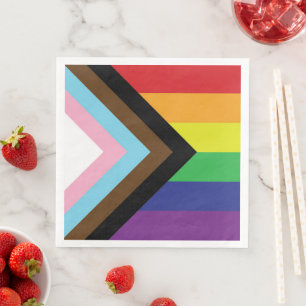Progressive LGBTQIA Flag Napkin