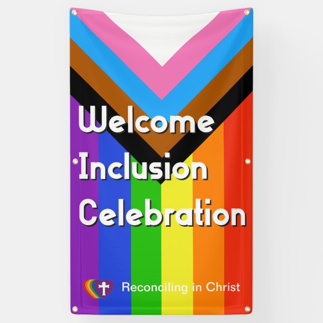 Progressive PRIDE Flag Banner - Vertical (Vertical)