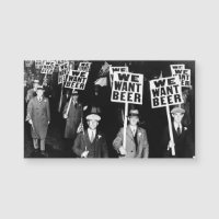 Prohibition Beer Protest 1950's Vintage Photograph