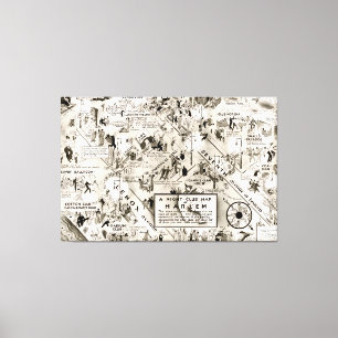 Prohibition Era Harlem, New York Speakeasy Map Canvas Print