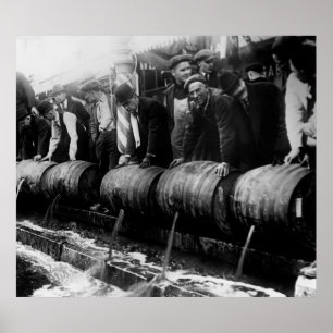 PROHIBITION KEG DUMP 1920's Poster