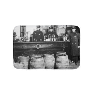 Prohibition - Speakeasy Police Raid Bootlegger - M Bath Mat
