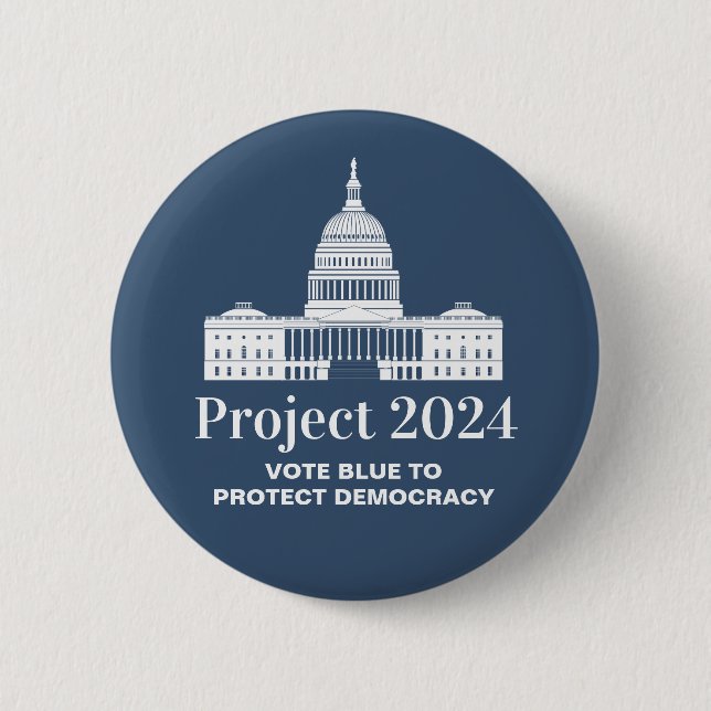 Project 2024 Vote for Democracy 2 Inch Round Button (Front)