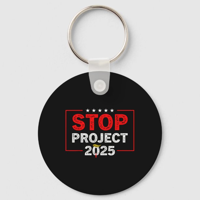 Project 2025 Anti Trump 1  Keychain (Front)