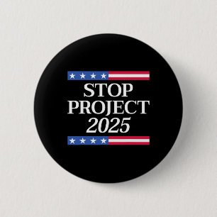 Project 2025 Anti Trump Usa Flag Political Women M 2 Inch Round Button