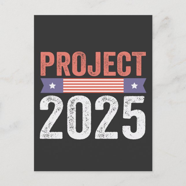 Project 2025 Trump American Patroitic T-Shirt Postcard (Front)