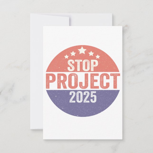 Project 2025 Trump American Patroitic USA Button Save The Date (Front)