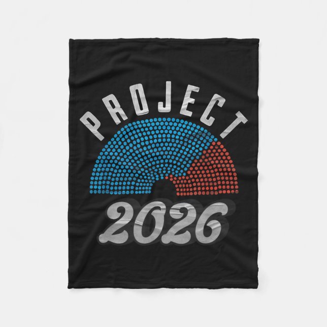 Project 2026 Tee Shirt  Fleece Blanket (Front)
