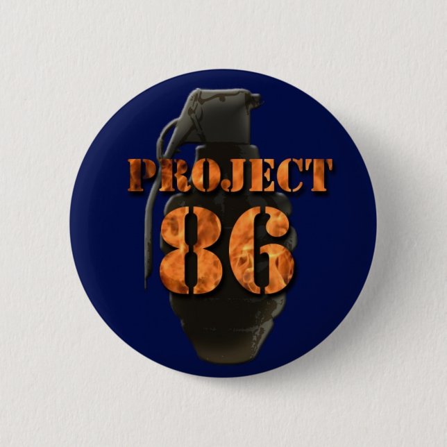 project 86 (band) 2 inch round button (Front)