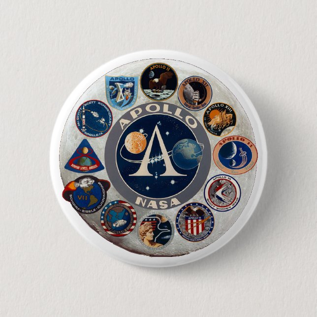 Project Apollo: The Composite Logo 2 Inch Round Button (Front)