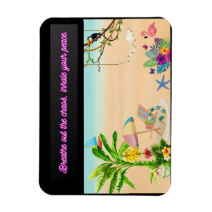 Project completion, breakup, detox , beach theme magnet
