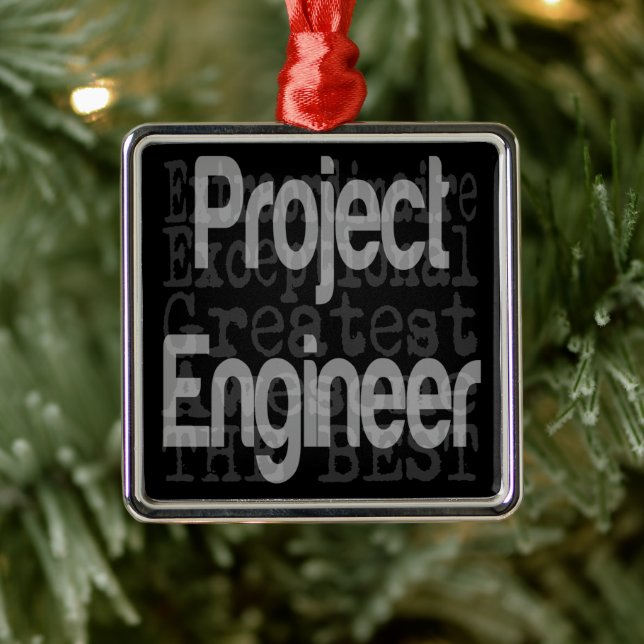 Project Engineer Extraordinaire Metal Ornament (Tree)