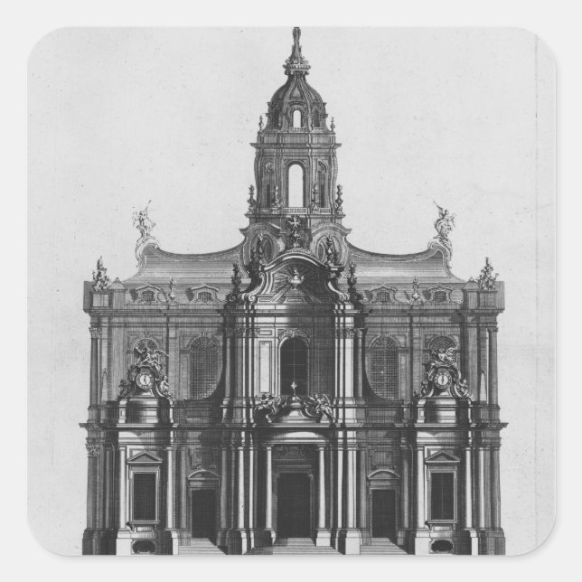 Project for the church of Saint-Sulpice Square Sticker (Front)