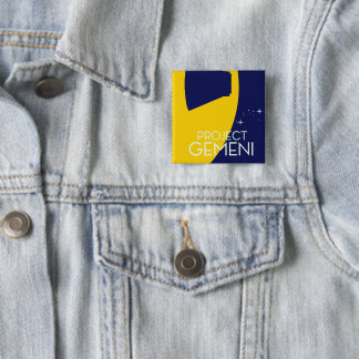 Project Gemini Space Art illustration 2 Inch Square Button
