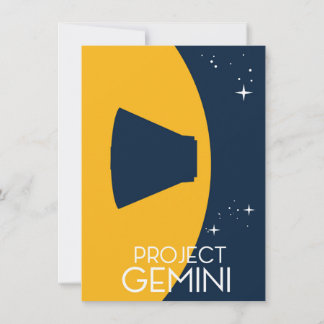 Project Gemini Space Art illustration Invitation