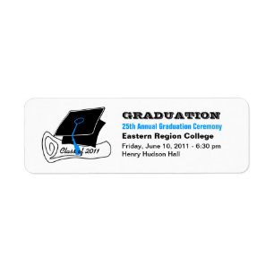 Project Graduation Announcement  Label Diploma 2