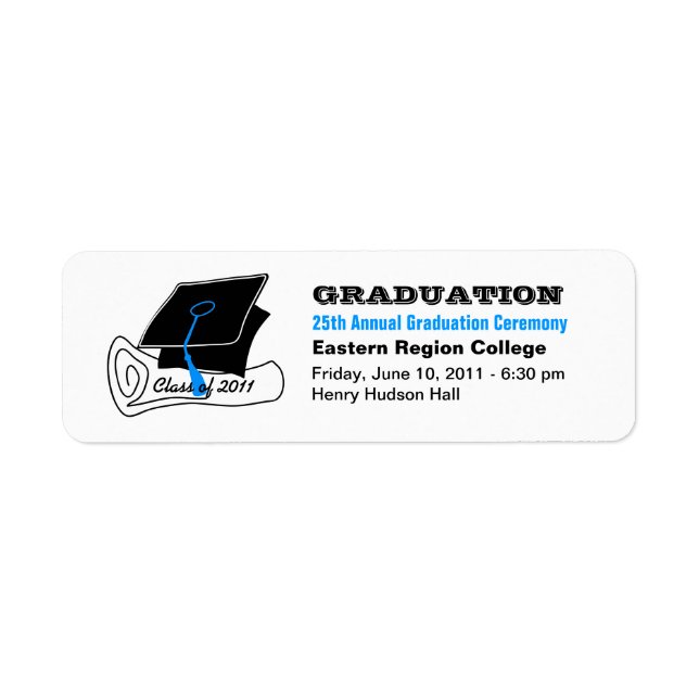 Project Graduation Announcement  Label Diploma 2 (Front)
