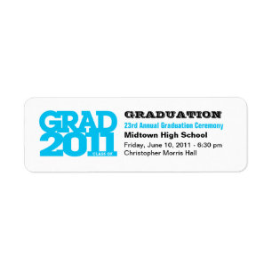 Project Graduation Announcement  Label Grad 2011 B