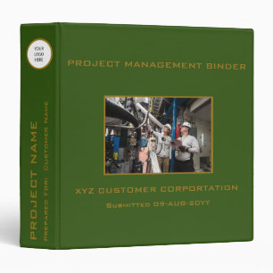Project Management Planning - Black   Blue 3 Ring  Binder
